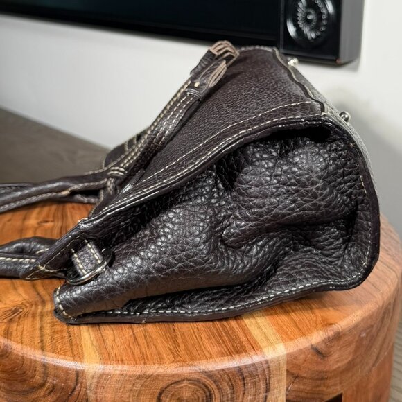 Dooney & Bourke Mini Pebbled Leather Tassel Satchel β Black - Picture 6 of 13